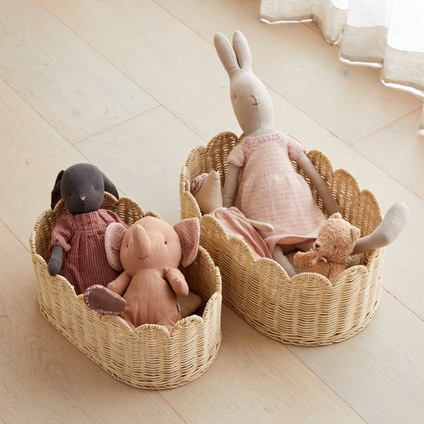 BELLE SCALLOPED BASKET SET
