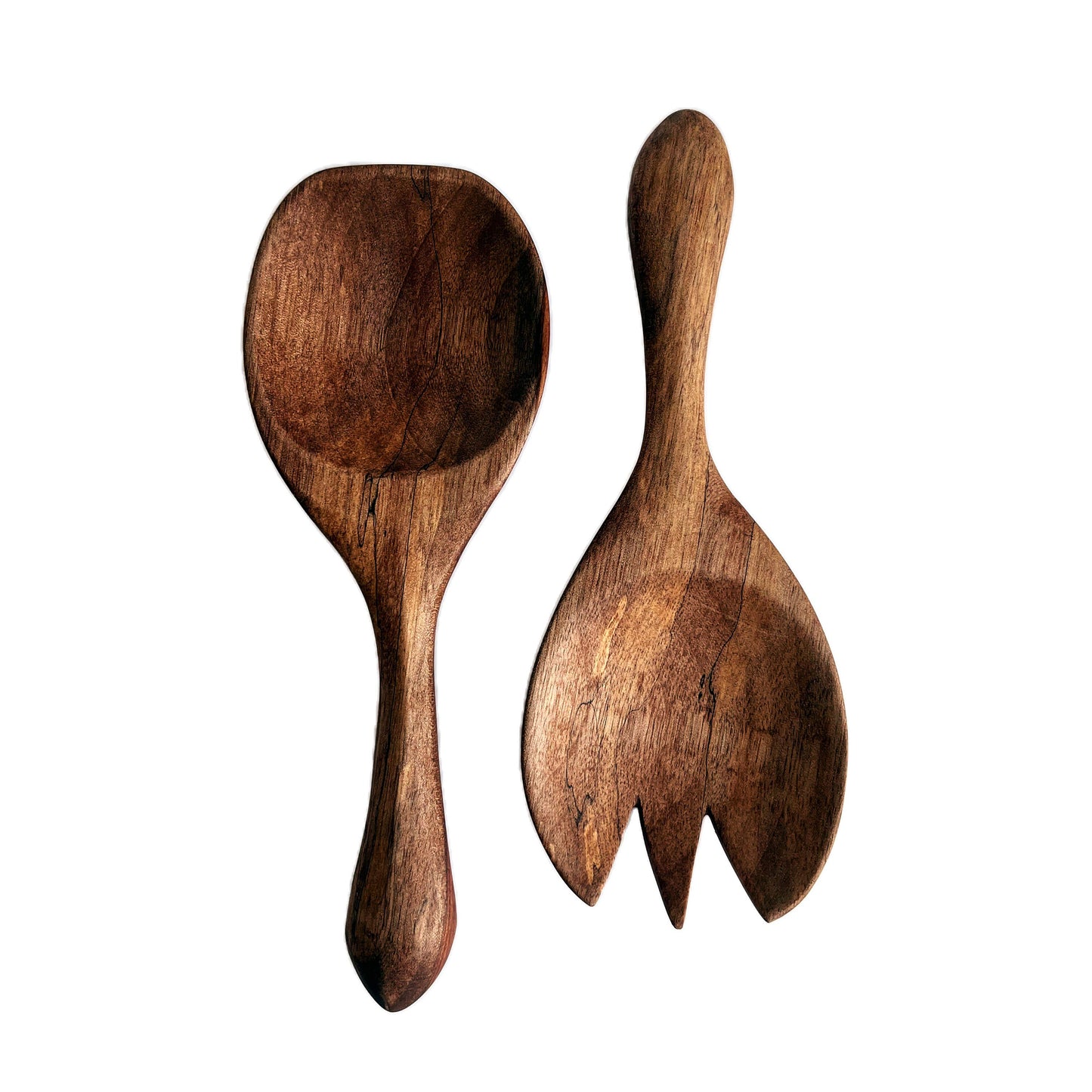 Handmade Peruvian Wood Salad Server Set