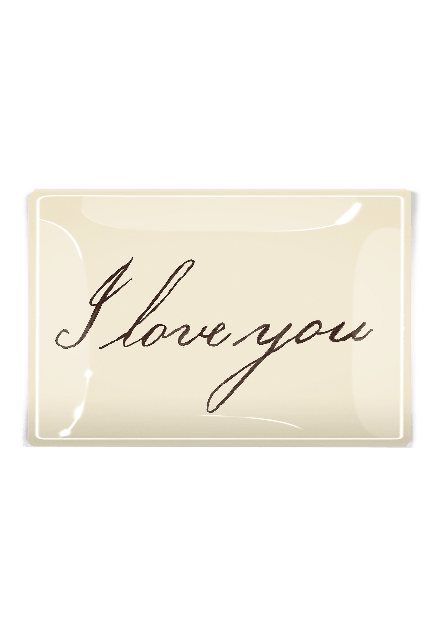 Ben’s Garden I love You Script Decoupage Glass Tray