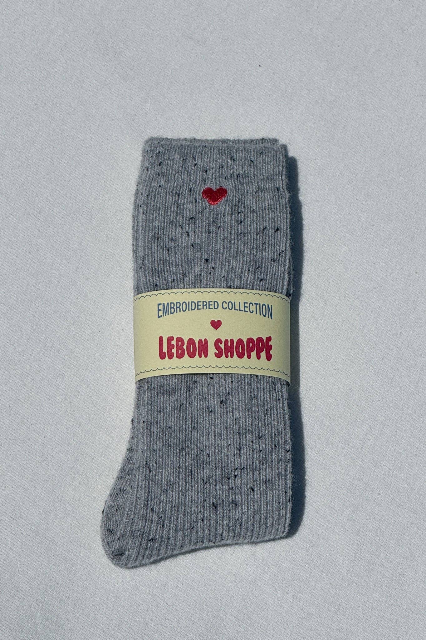 LeBon Shoppe Embroidered Snow Socks