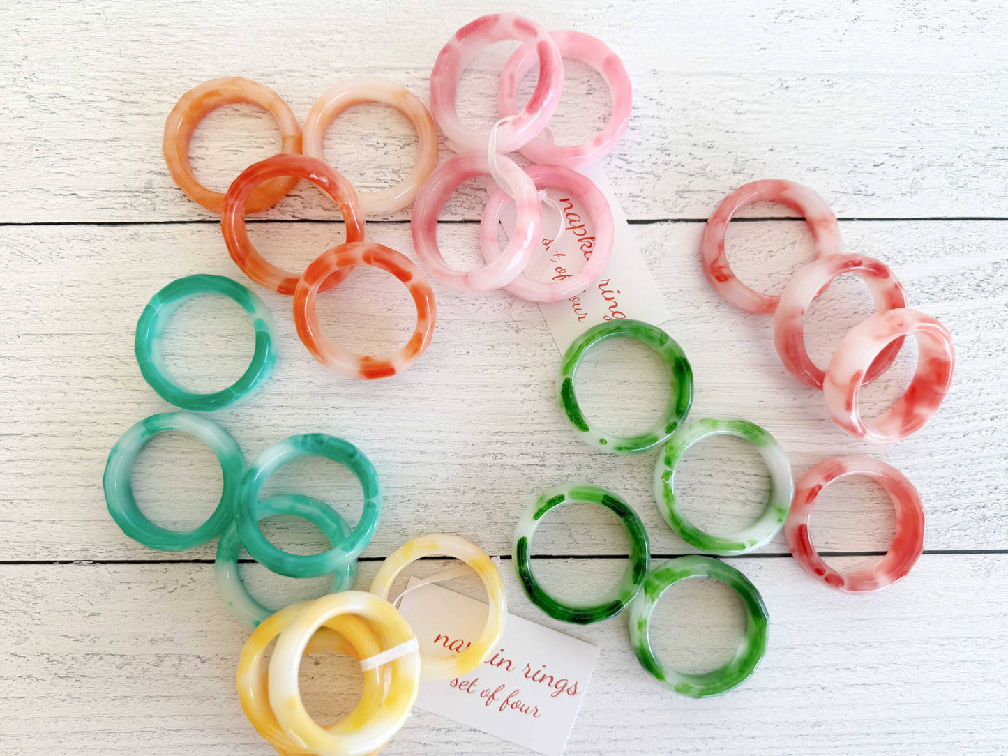 Sherbet Napkin Rings, set of four