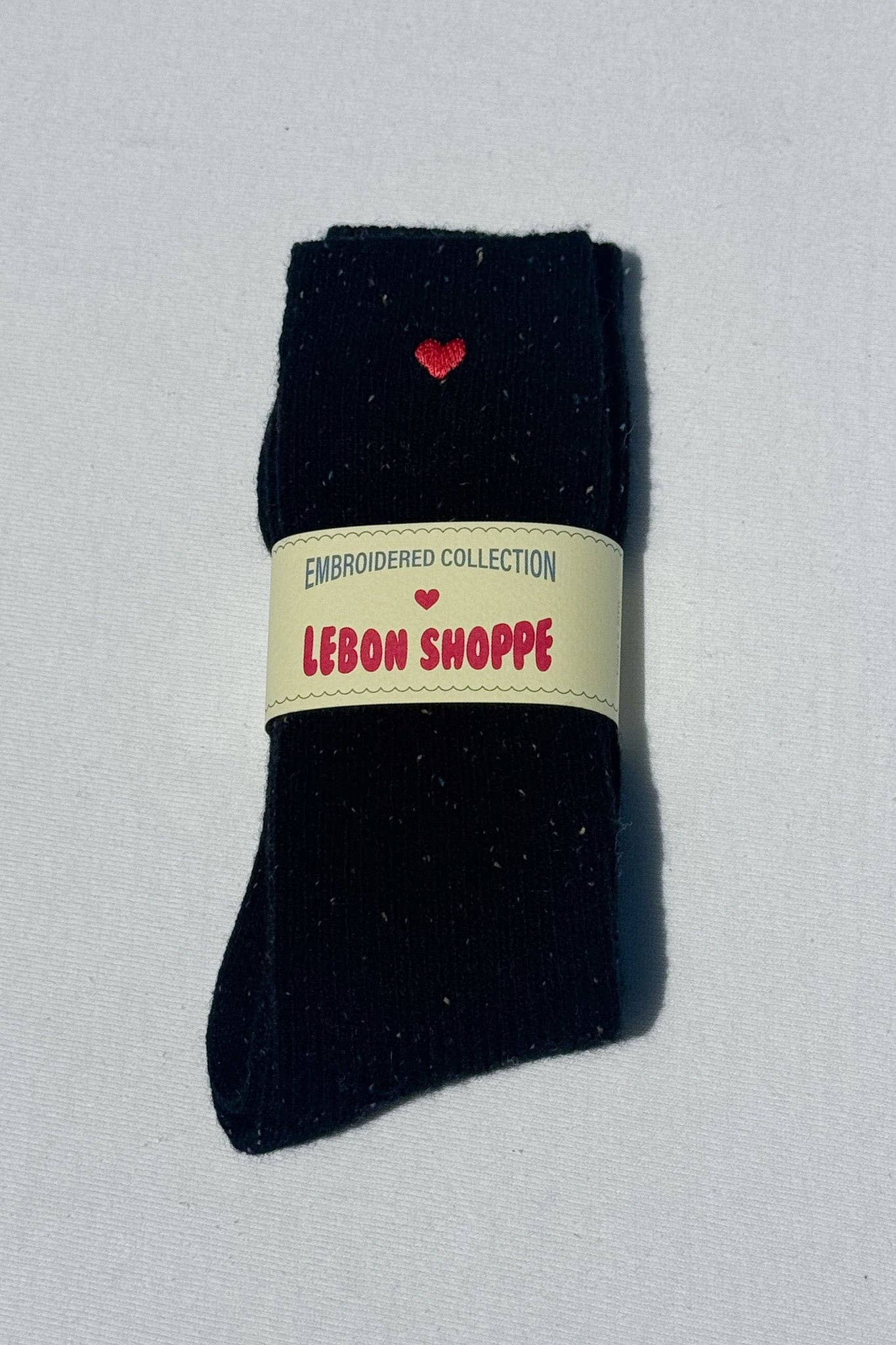 LeBon Shoppe Embroidered Snow Socks