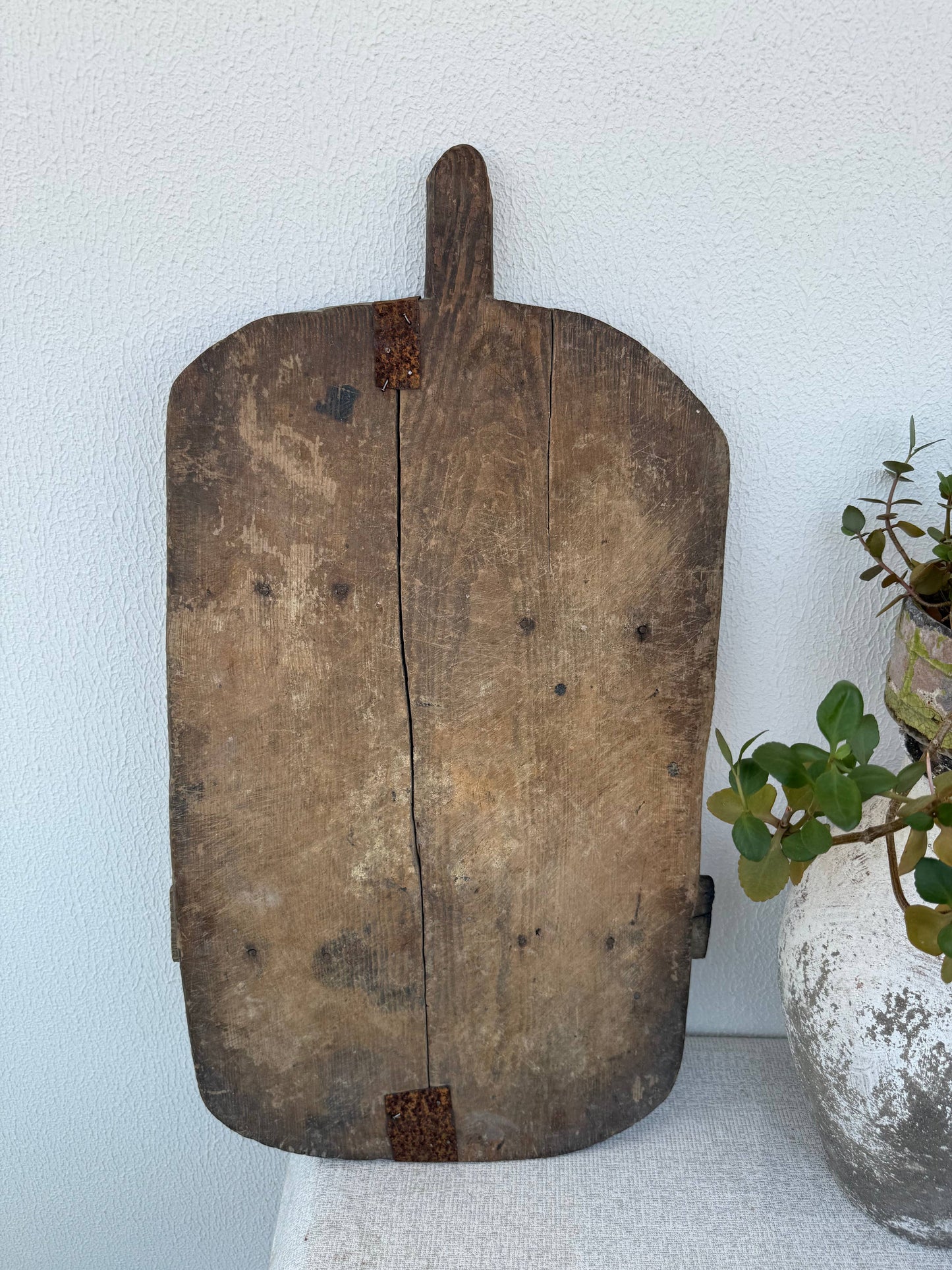 Vintage Turkish Wooden Bread Board | Handmade Cutting Paddle
