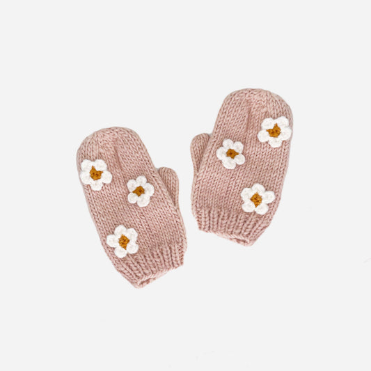 Flower Mittens, Blush | Kids and Baby Mitts
