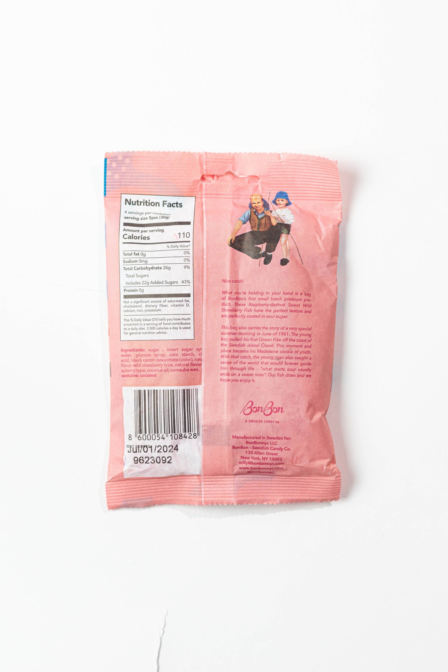 Bon Bon Sweet Wild Strawberry Fish - Swedish Candy 5.2oz (150g)
