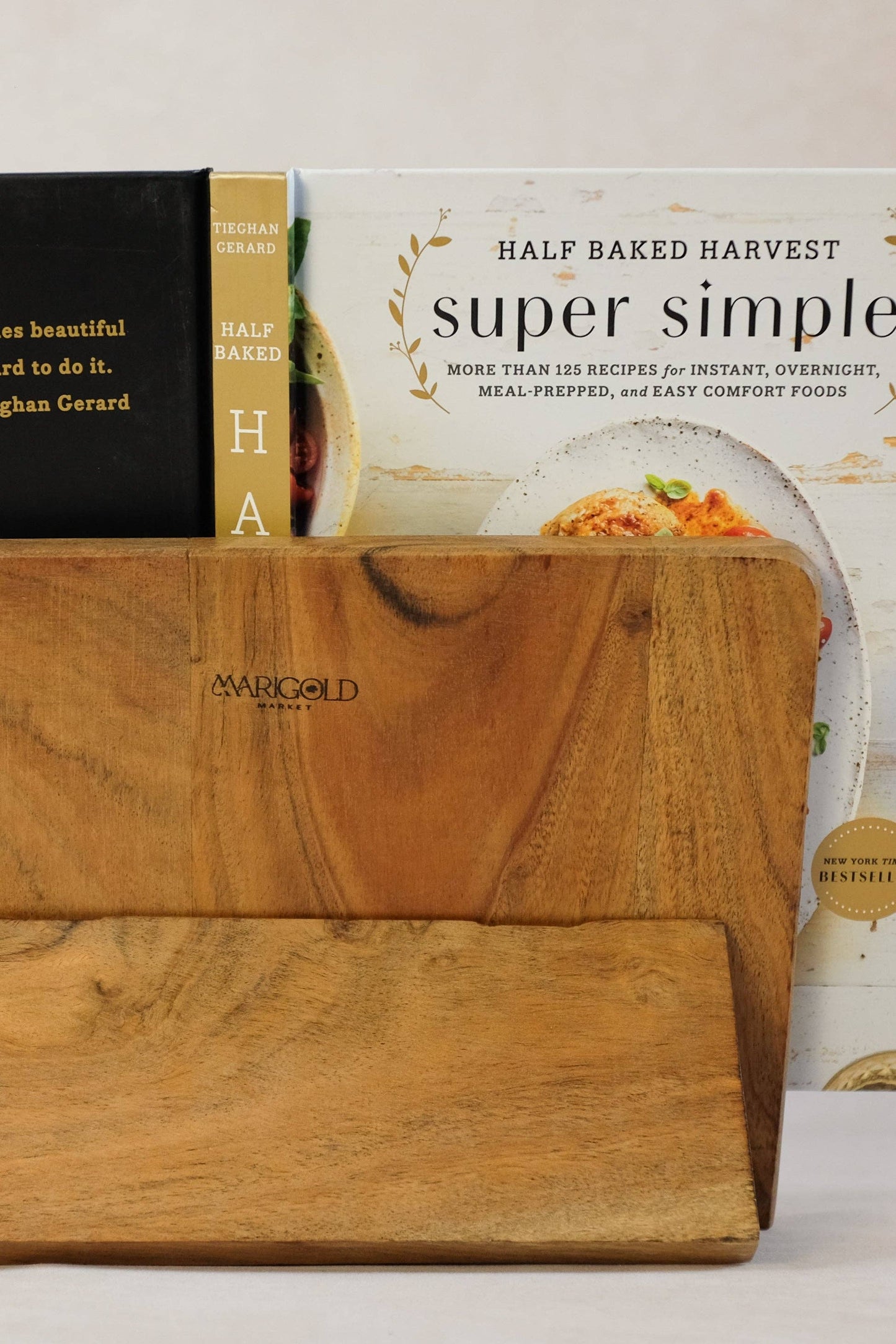 Mango Wood Scalloped Cookbook Stand