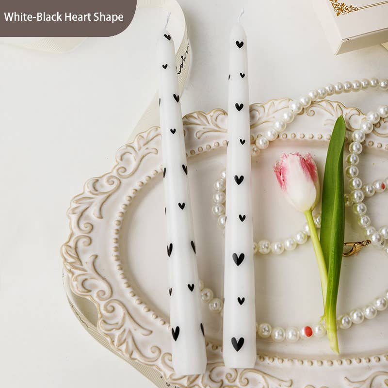 Valentine's Day Heart Pillar Candles
