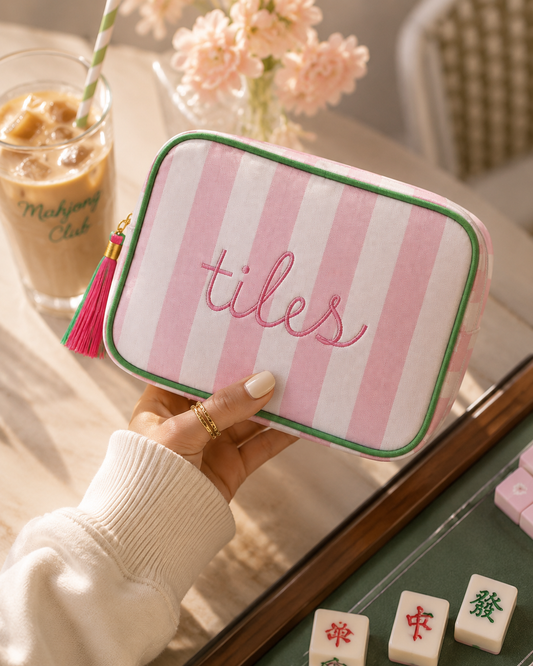 Mahjong Cosmetic Pouch, Mahjong Makeup Bag