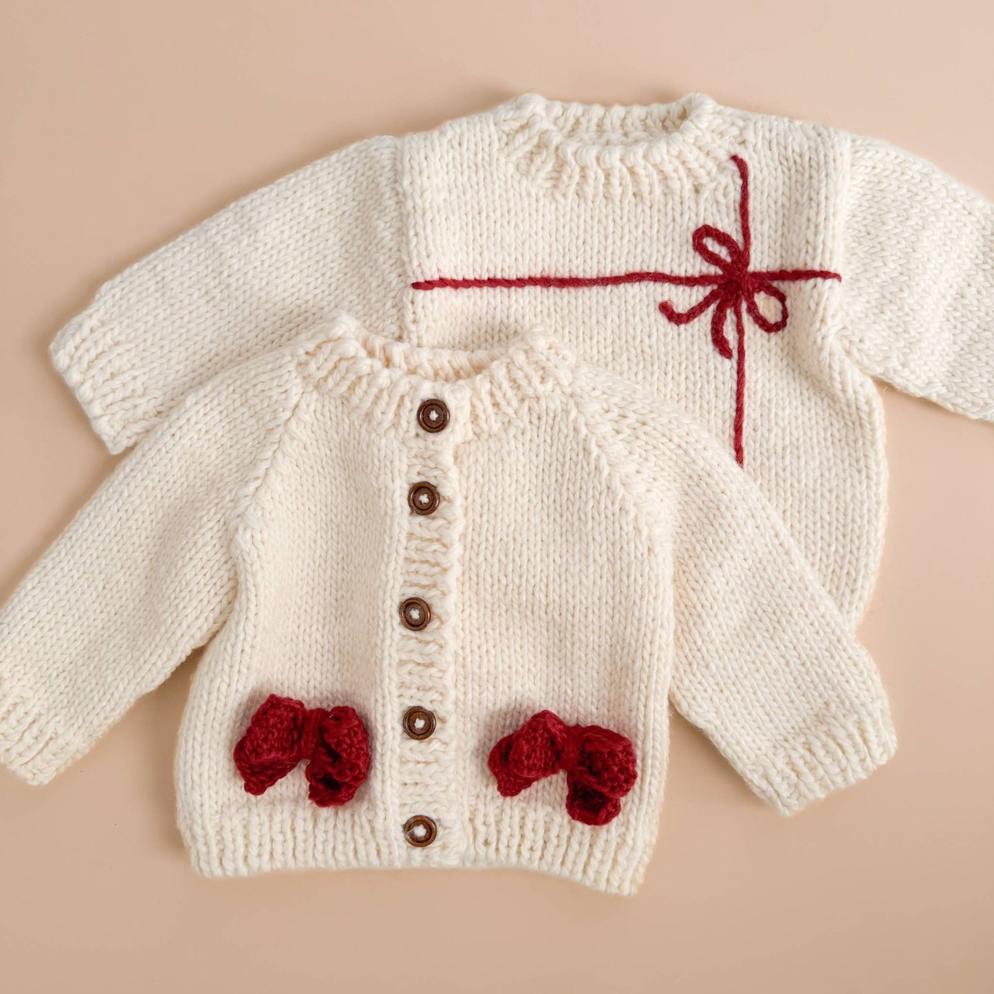Present Sweater Kid Baby Holiday Christmas Bow Gift Matching