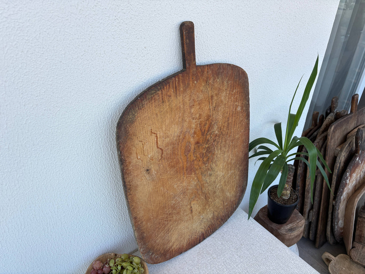 Antique Turkish Bread Paddle | Handmade Wood Board