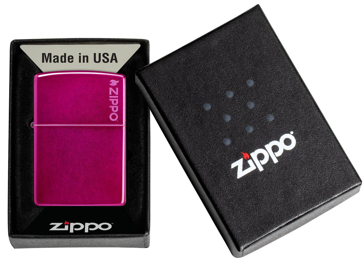 Zippo Classic Candy Raspberry Zippo Logo Windproof Lighter