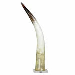 BOT-Black & White Cow Horn on Base