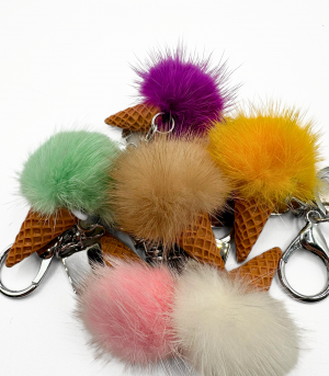 Linda Richards Mink Ice Cream Key Chain
