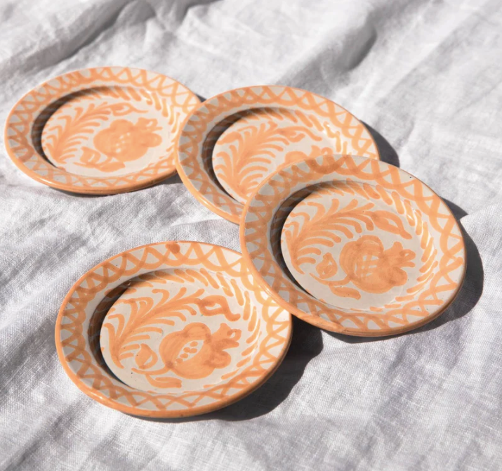 MINI plate with hand painted designs
